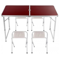 Стол Раскладной D&t Dt 4251 С 4 Стульями Для Кемпинга Туризма Сада Пикника