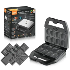 Мультимейкер электрический 7 в 1 RAF R.552 800 Вт 7 сменных пластин / Вафельница, гриль, сэндвичница