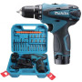 Аккумуляторный шуруповерт MAKITA DF 330DWE (12V, 2AН) и набор инструментов в кейсе