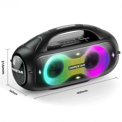 Портативная беспроводная Bluetooth колонка Hopestar A50 Party |BT5.0, 80W, TWS, AUX/TF/USB, 8h, IP5X| Черная
