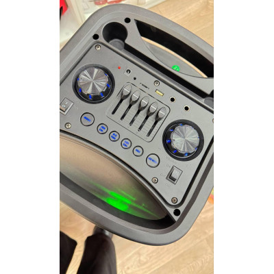 Колонка поративная аккумуляторная GY-1022 c радиомикрофоном (USB/BT/FM/TWS)