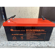 Аккумулятор Turkish Solar 12V 200 Ah, Тяговый гелиевый аккумулятор, Аккумуляторная батарея для ИБП Аккумулятор Turkish Solar 12V 200 Ah, Тяговый гелиевый аккумулятор, Аккумуляторная батарея для ИБП