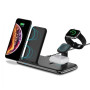 Бездротова зарядка QI док-станція Smart Pro Wireless Charger 2 4в1 для iPhone/Android/Apple Watch/AirPods