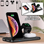 Бездротова зарядка QI док-станція Smart Pro Wireless Charger 2 4в1 для iPhone/Android/Apple Watch/AirPods