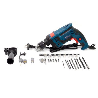 Дрель ударная Bosch GSB 13 RE + набор в Кейсе