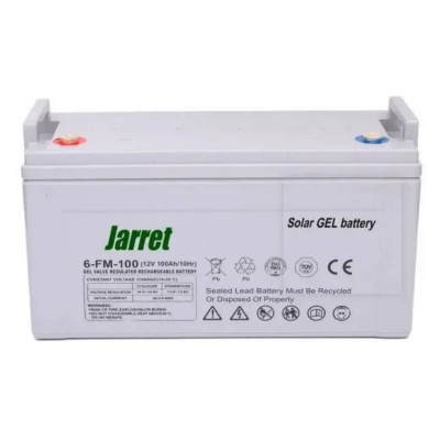 Аккумулятор Jarrett 12V100 Ah, Тяговый гелиевый аккумулятор, для котла и солнечных панелей