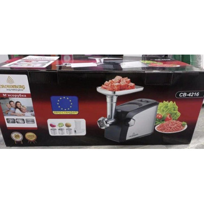 Мясорубка Сrowenberg 3200W электрическая с терками для овощей и соковыжималкой