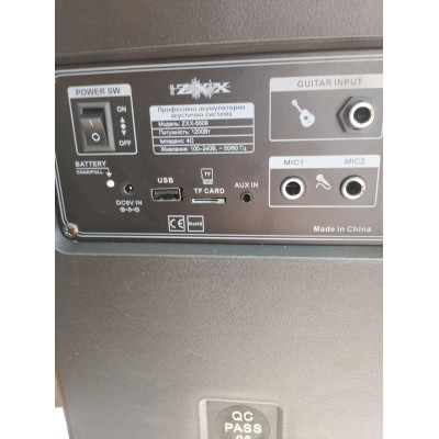 Колонка аккумуляторная портативная ZXX partybox 5509 c радиомикрофоном (USB/BT/FM/TWS)