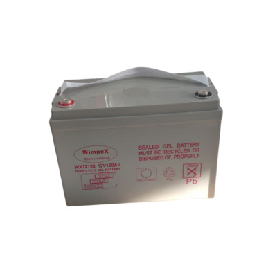 Аккумулятор Wimpex Gel 12V150 Ah, Тяговый гелиевый аккумулятор, для котла и солнечных панелей ИБП