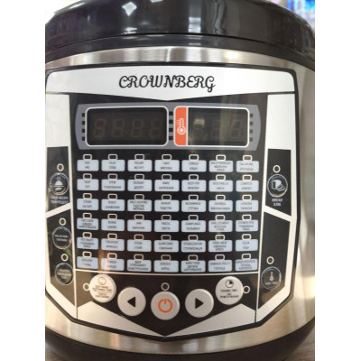 Многофункциональная мультиварка, пароварка, рисоварка Сrowenberg 42 программы 1000 Вт