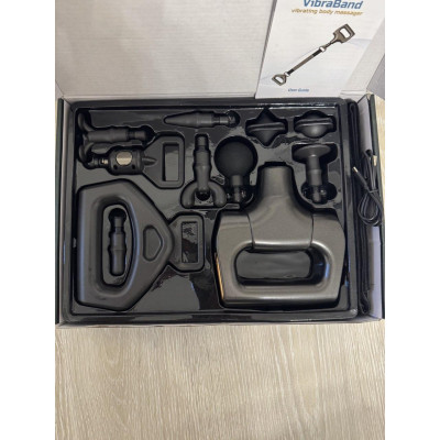 Ударный массажер аккумуляторный перкуссионный, антицелюлитный, пистолет ленточный для всего тела 6 насадок