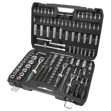 Автомобильный набор инструментов на 172 ручных инструментов в удобном пластиковом кейсе для хранения