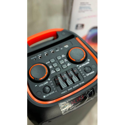 Колонка аккумуляторная NDR-1095 c радиомикрофоном (USB/BT/FM/TWS)