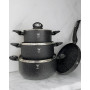 Набор посуды Top Kitchen 7 предметов с гранитным покрытием Черный