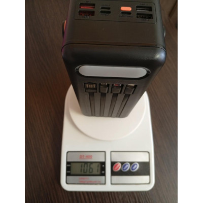 Портативная мобильная батарея повышенной емкости c солнечной панелью Powerbank 80000 mAh