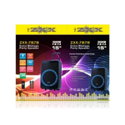Акустическая переносная колонка ZXX-7878 60Вт 15" 0х0х0см USB/SD/FM/BT/TWS/2MIC/ДУ