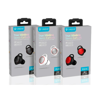 Гарнитура Double с кейсом Bluetooth TWS Celebrat FLY-4