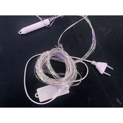 Гирлянда медная проволока Конский хвост 2,0м 20 нитей 400LED (синий) COPPER-WIRE-400B-2