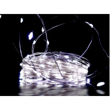 Гірлянда мідний дріт Крапля роси 220В 20м режими 200LED (білий) COPPER-WIRE-200W-4