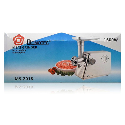Мясорубка электрическая 1600Вт Domotec MS-2018