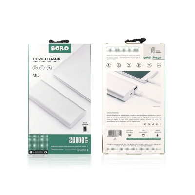 Внешний аккумулятор (power bank) 20000mAh (3600mAh) Boro MI5