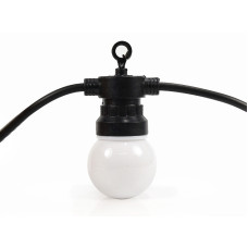 Гірлянда 10 водонепроникних білих кульок 5м (тепла біла) WATERPROOF-BALL-10WW-8