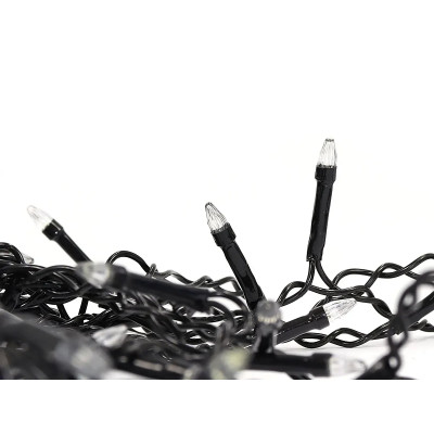 Гирлянда Дождь черный провод прозрачная коническая лампа 5м 240LED (белый) 240-SHORT-CURTAIN-5M-W