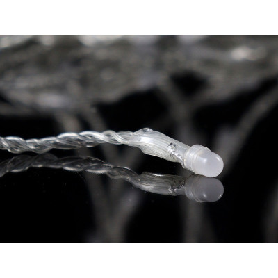 Гирлянда Водопад прозрачный провод белая матовая круглая лампа 3,0мХ1,5м 320LED (теплый белый)