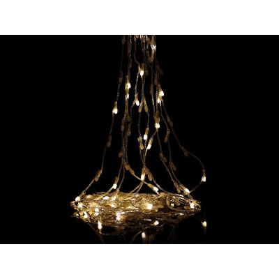 Гирлянда Водопад прозрачный провод белая матовая круглая лампа 3,0мХ1,5м 320LED (теплый белый)