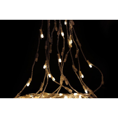 Гирлянда Водопад прозрачный провод белая матовая круглая лампа 3,0мХ1,5м 320LED (теплый белый)