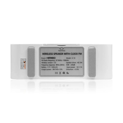 Минидинамик Bluetooth с часами IMIO K-10