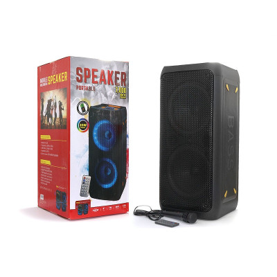Колонка музыкальная портативная Bluetooth 8" 30Вт MIC/ДУ DWQ-2122-8
