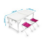 Набор стол складной и стулья (1+4) мрамор 1200х600х700 TABLE-004