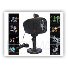 Проектор новогодний черный реверсивные картинки SH-006 PIC-06-12