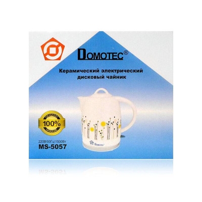 Чайник электрический керамический 1,7л 1500Вт Domotec MS-5057
