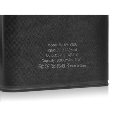 Внешний аккумулятор (power bank) 30000мАч WUW-Y108