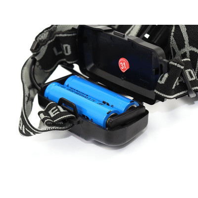 Фонарь налобный Bailong 2x18650 micro USB BL-8053-P50