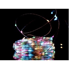 Гірлянда мідний дріт Крапля роси 220В 20м режими 200LED (мікс) COPPER-WIRE-200M-4