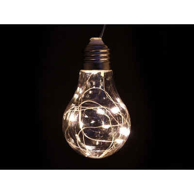 Гирлянда медный провод Лампочка 10LED (теплый белый) COPPER-BALL-80WW-2