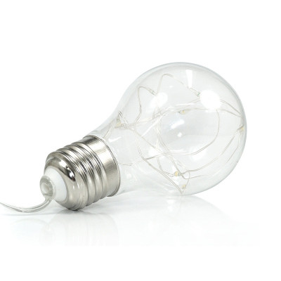 Гирлянда медный провод Лампочка 10LED (теплый белый) COPPER-BALL-80WW-2