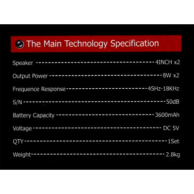 Колонка музыкальная портативная Bluetooth ZQS4247