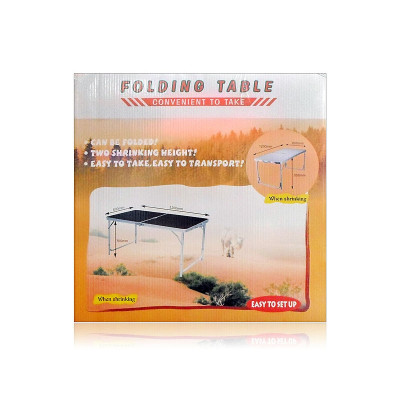 Набор стол складной и стулья (1+4) светлое дерево 1200х600х700 TABLE-004