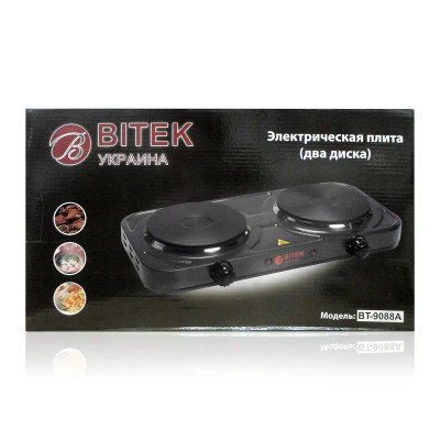 Электроплита 2 диска 2000Вт 150мм BITEK BT-9088A