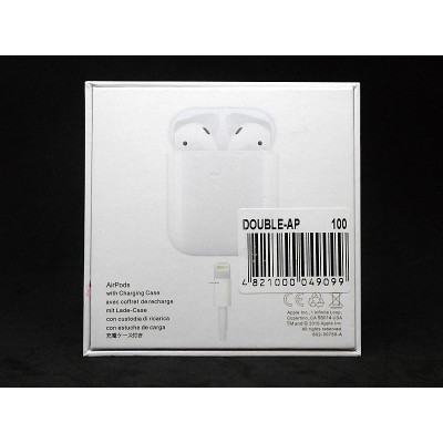 Гарнитура Double с кейсом AirPods (copy, Apple logo) BT