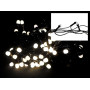 Гирлянда черный провод круглая матовая лампа 300LED (теплый белый) LED300WW-10