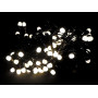 Гирлянда черный провод круглая матовая лампа 300LED (теплый белый) LED300WW-10
