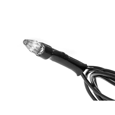 Гирлянда черный провод прозрачная коническая лампа 100LED (теплый белый) LED100WW-2