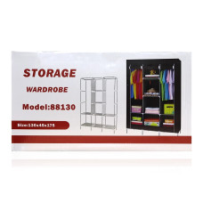 Шкаф для одежды тканевой складной 130х45х175см Storage Wardrobe 88130