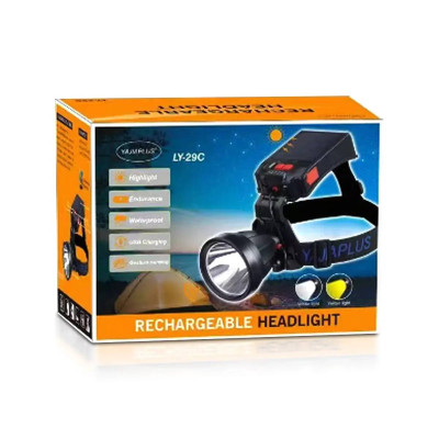 Фонарь налобный Type-C Solar с сенсорным датчиком Bailong LY-29C