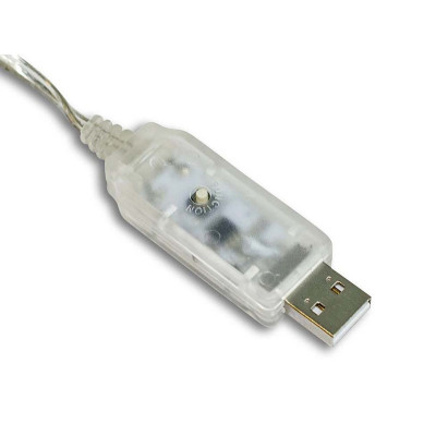 Гирлянда медный провод USB 20,0м 200LED (микс) COPPER-WIRE-200M-3